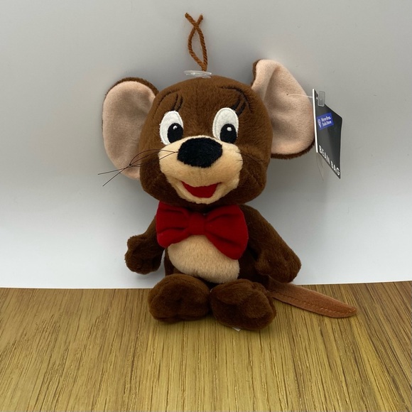 Warner Bros Jerry Mouse Bean Bag Plush Toy Vintage 1998 Tom And Jerry Gifts Tags - Picture 1 of 7